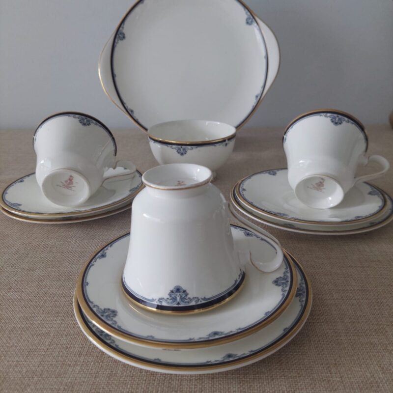 Tríos de té, galletero y terronero | Royal Doulton Princeton