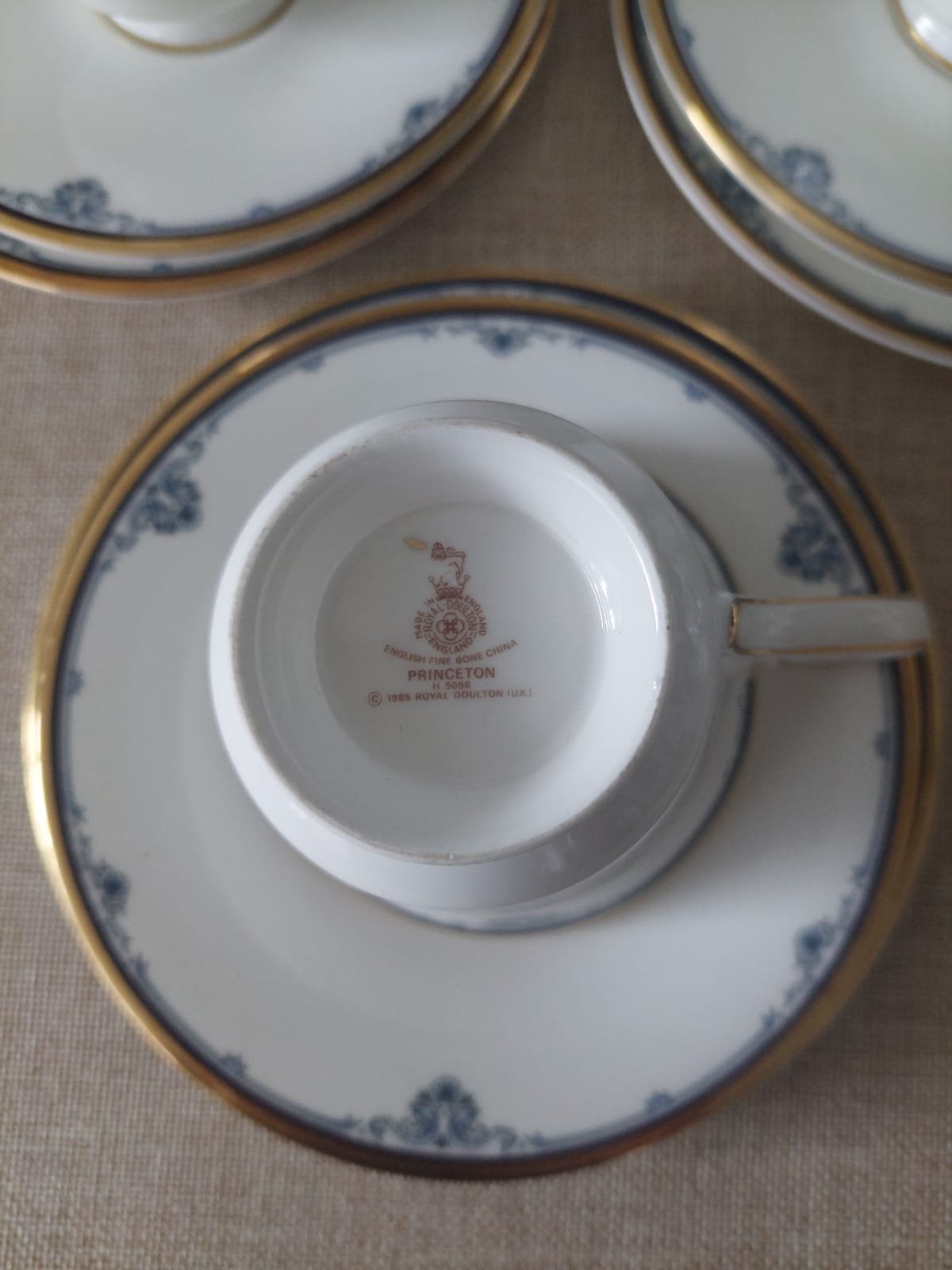 Tríos de té, galletero y terronero | Royal Doulton Princeton - Imagen 3
