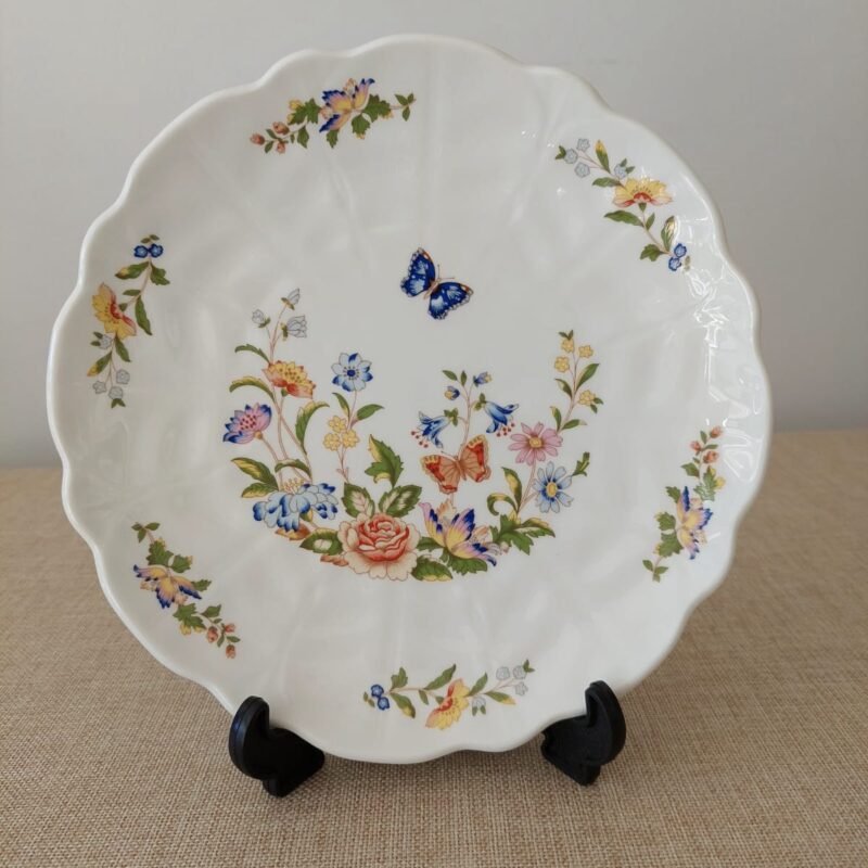 plato-porcelana-inglesa-aynsley-flores-mariposa-principal