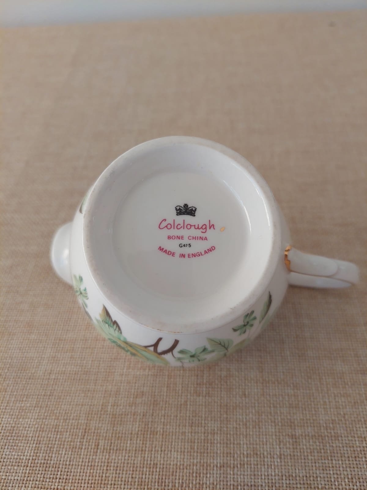 Lechero de Porcelana Fina Inglesa Colclough "Sedgley" Vintage - Imagen 3