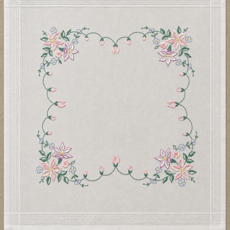 carpeta-mesa-lino-natural-vintage-guirnalda-flores-rosas-cenital