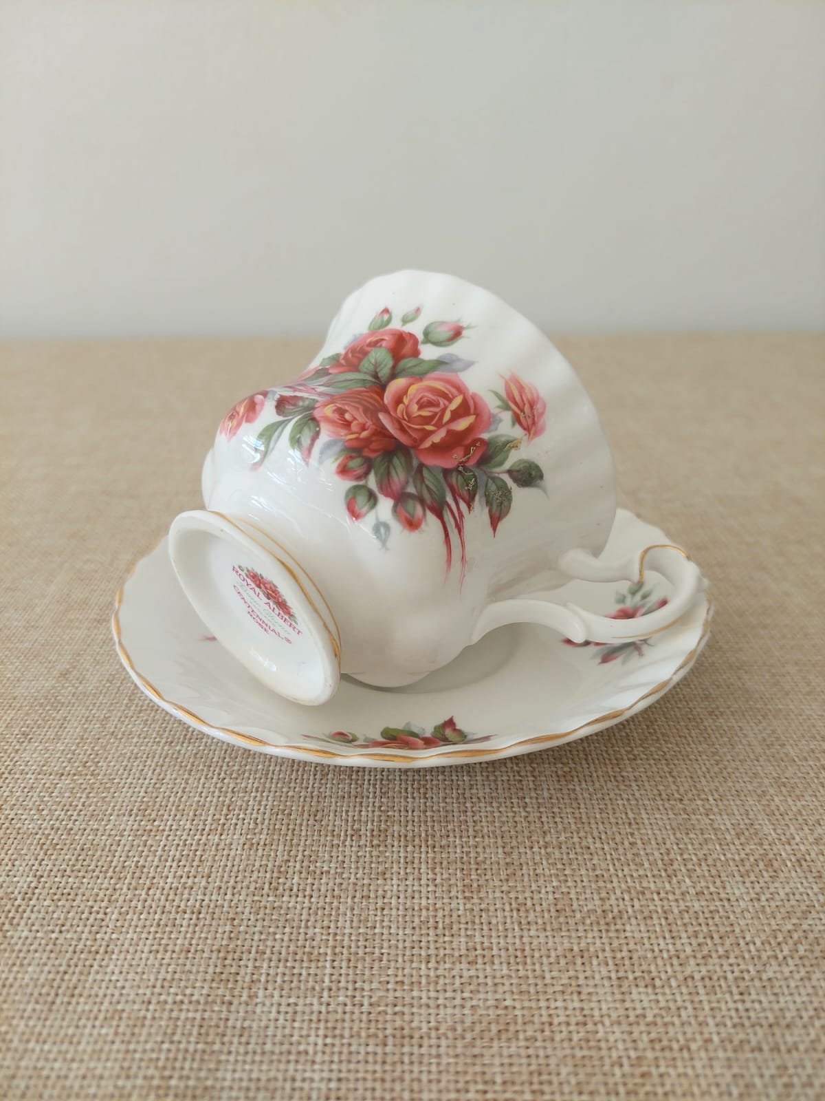 Dúo de Té Royal Albert Fine Bone China – Decoración Floral Inglesa - Imagen 4