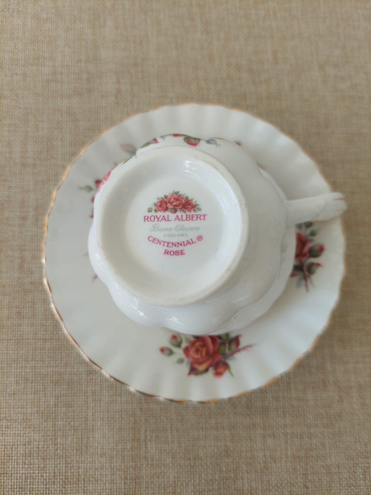 Dúo de Té Royal Albert Fine Bone China – Decoración Floral Inglesa - Imagen 3