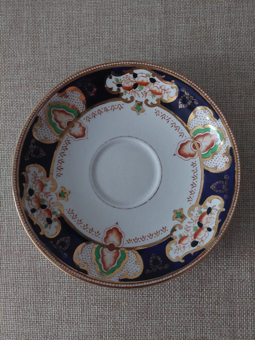 Plato de Té Vintage Doric China Co. Estilo Imari – Porcelana Inglesa - Imagen 2