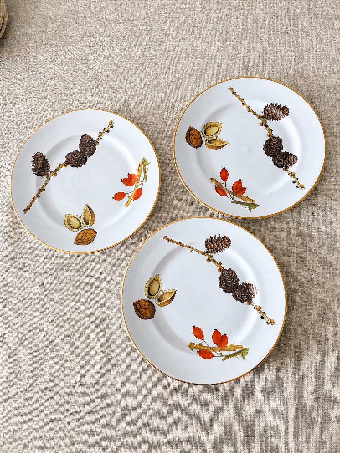 Set 3 Platos de Ensalada Royal Worcester “Wild Harvest” – Inglaterra - Imagen 2