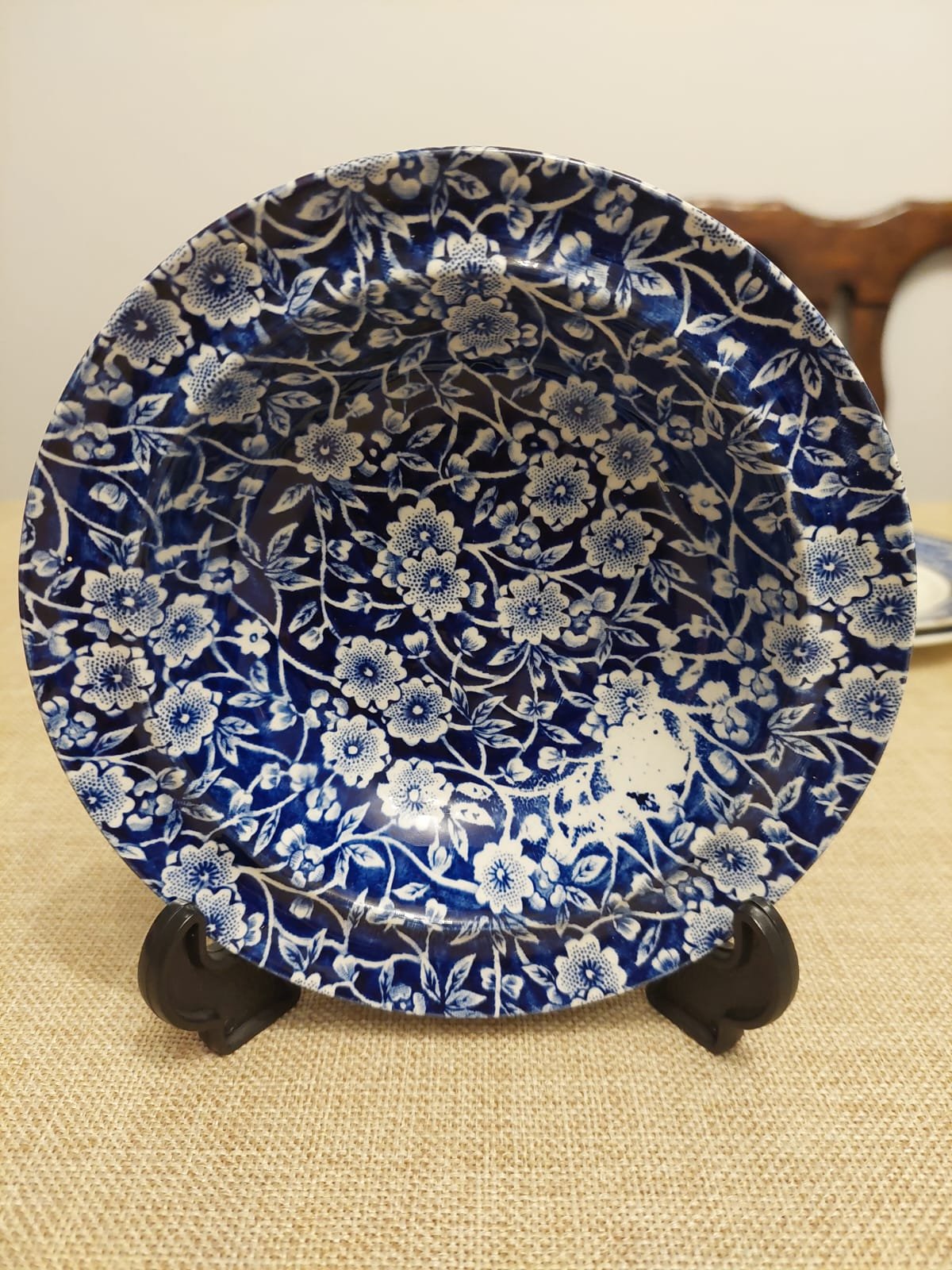 Pocillo Hondo Burleigh “Calico” – Loza Inglesa Azul - Imagen 3
