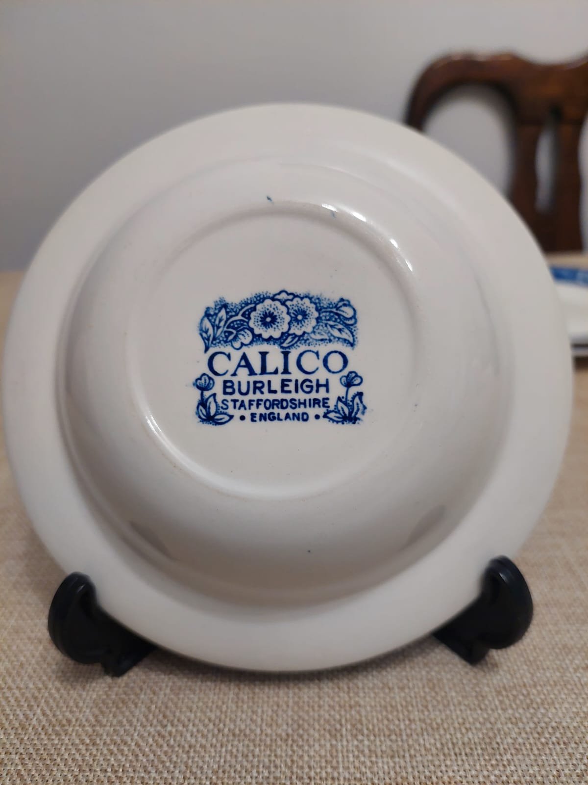 Pocillo Hondo Burleigh “Calico” – Loza Inglesa Azul - Imagen 4