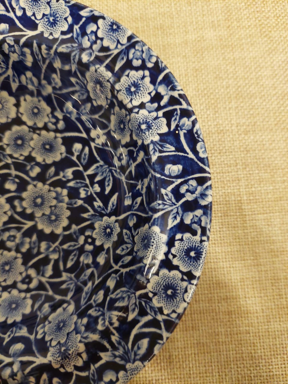 Pocillo Hondo Burleigh “Calico” – Loza Inglesa Azul - Imagen 6